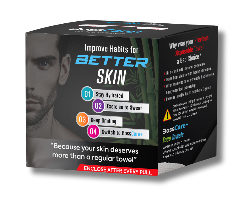 Slider 2 – BossCare+ Face Towel Products – 1 Box – Perfect BossCare+ Face Towel Products For Him - 1 Box - Perfect