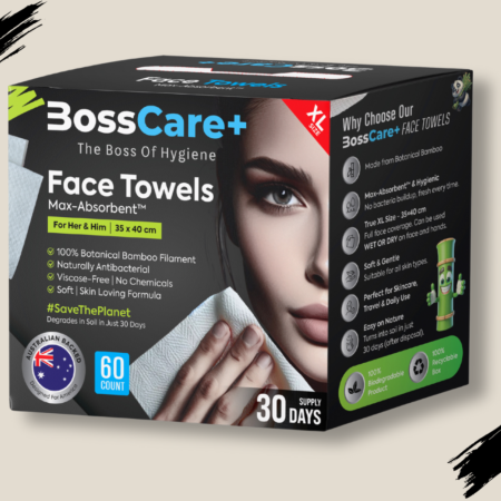 BossCare+ Hygiene Face Towels - Max Absorbent